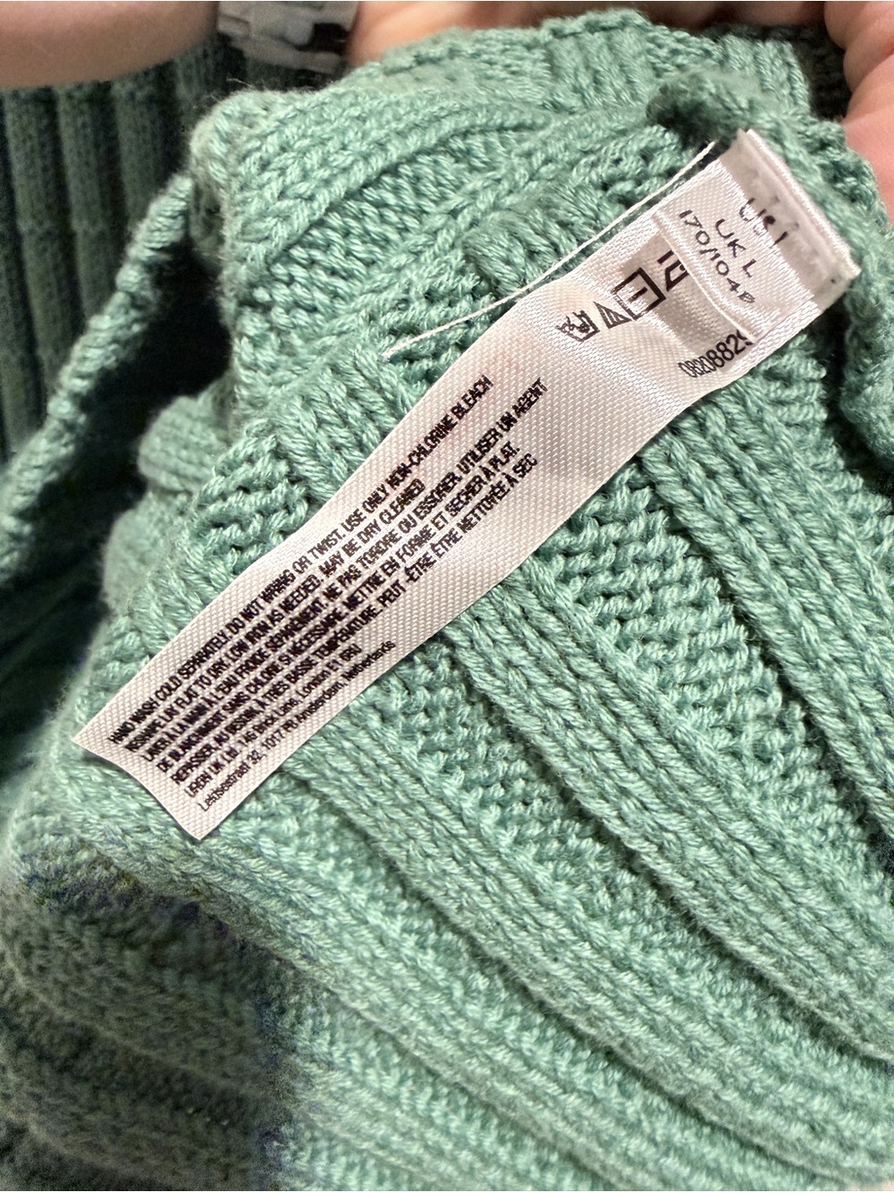 Free People Beach Kenzie Sweater and Skirt Set in Frosty Spruce Green Sz L NWT - Picture 8 of 8